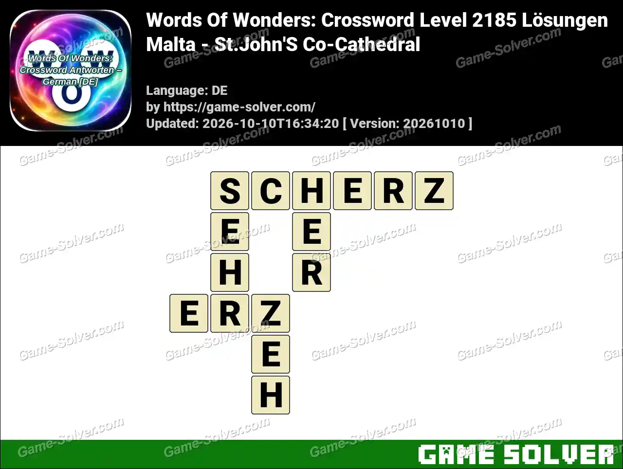 Words Of Wonders: Crossword Level 2185 Lösungen – Malta – St.John’S Co-Cathedral